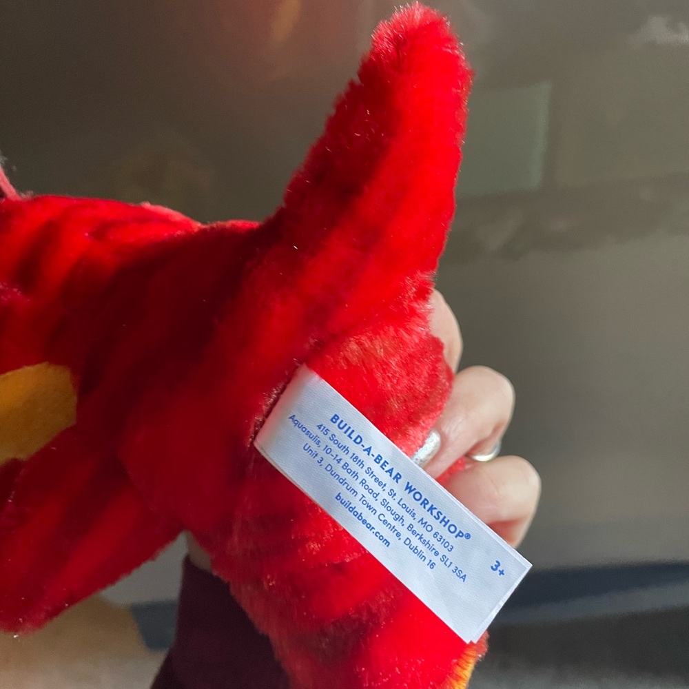 Build-A-Bear Mini Beans Red Raptor Plush - Picture 3 of 6